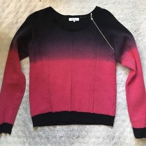 Parker Ombré Sweater with zipper accent