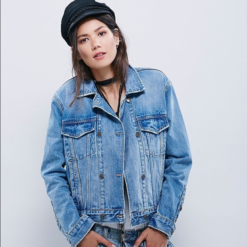 Free People vintage style denim jacket!