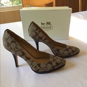 Coach Signature 4 inch heel shoes