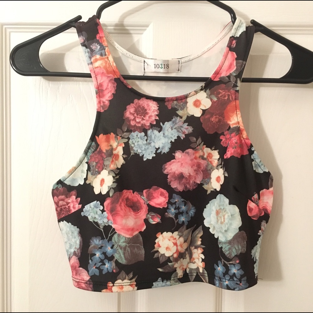 Floral Racerback Crop Top