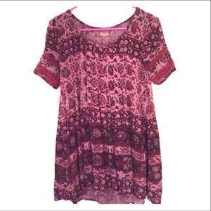 Purple and Pink Paisley Dress