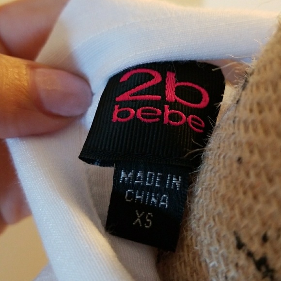 2b bebe white tank blouse - Picture 5 of 5