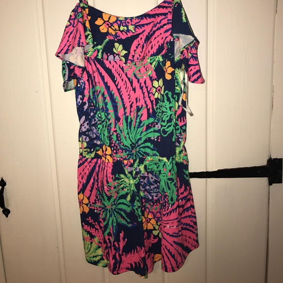 Lilly Pulitzer Klea Romper In Indigo All a Glow - Picture 3 of 6