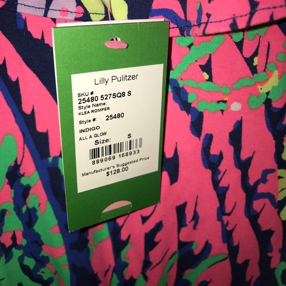 Lilly Pulitzer Klea Romper In Indigo All a Glow - Picture 6 of 6