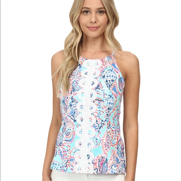 Lilly Pulitzer Annabelle Top in Shell Me About It - Picture 1 of 4
