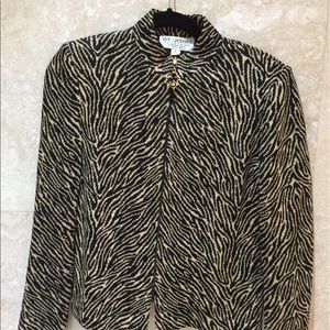 St John Collection long sleeve knit jacket