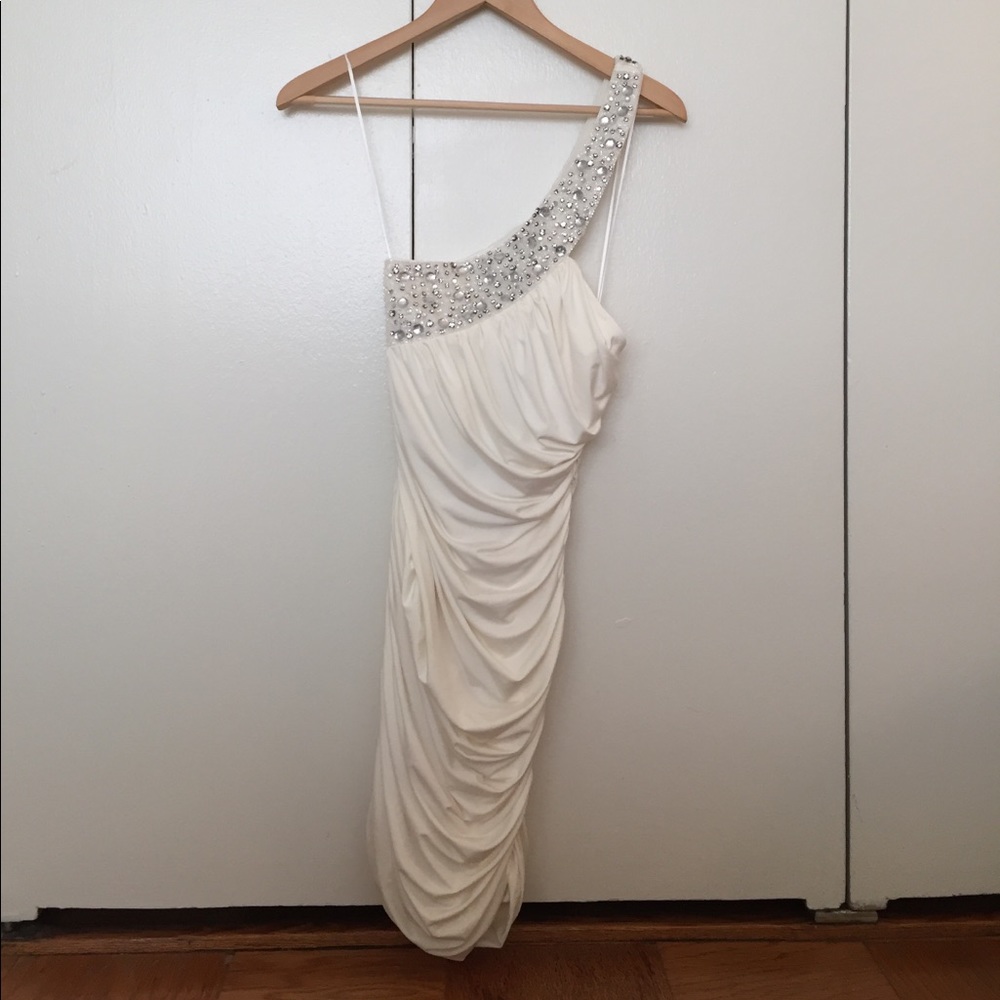 ABS asymmetrical white party dress - new with tags