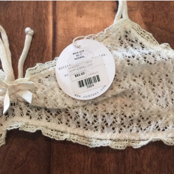 ✖️SOLD✖️NWOT Crochet ruffle bralette - Picture 3 of 4