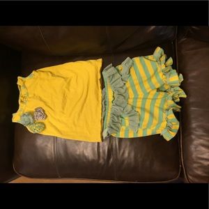 Mustard pie tank and short set girls size 8