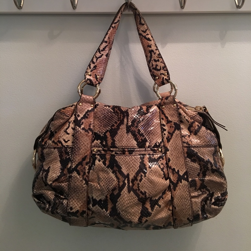 Michael Kors Brown Python Leather Shoulder Bag - image 3