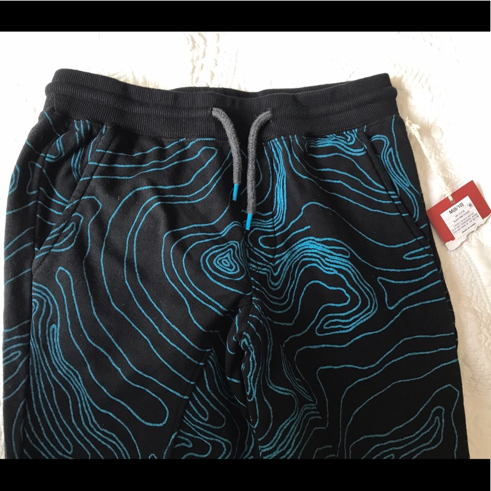 Mossimo Boys Black Joggers with Blue Detail 8/10