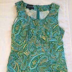 Jones New York signature paisley dress 10 green