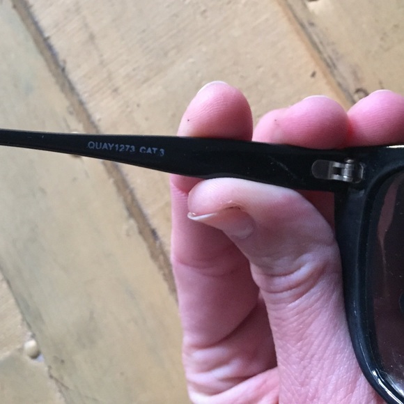 QUAY AUSTRALIA BRAND VINTAGE RETRO BLACK NEON 1273 CAT OVERSIZED SUNGLASSES OS - Picture 4 of 5