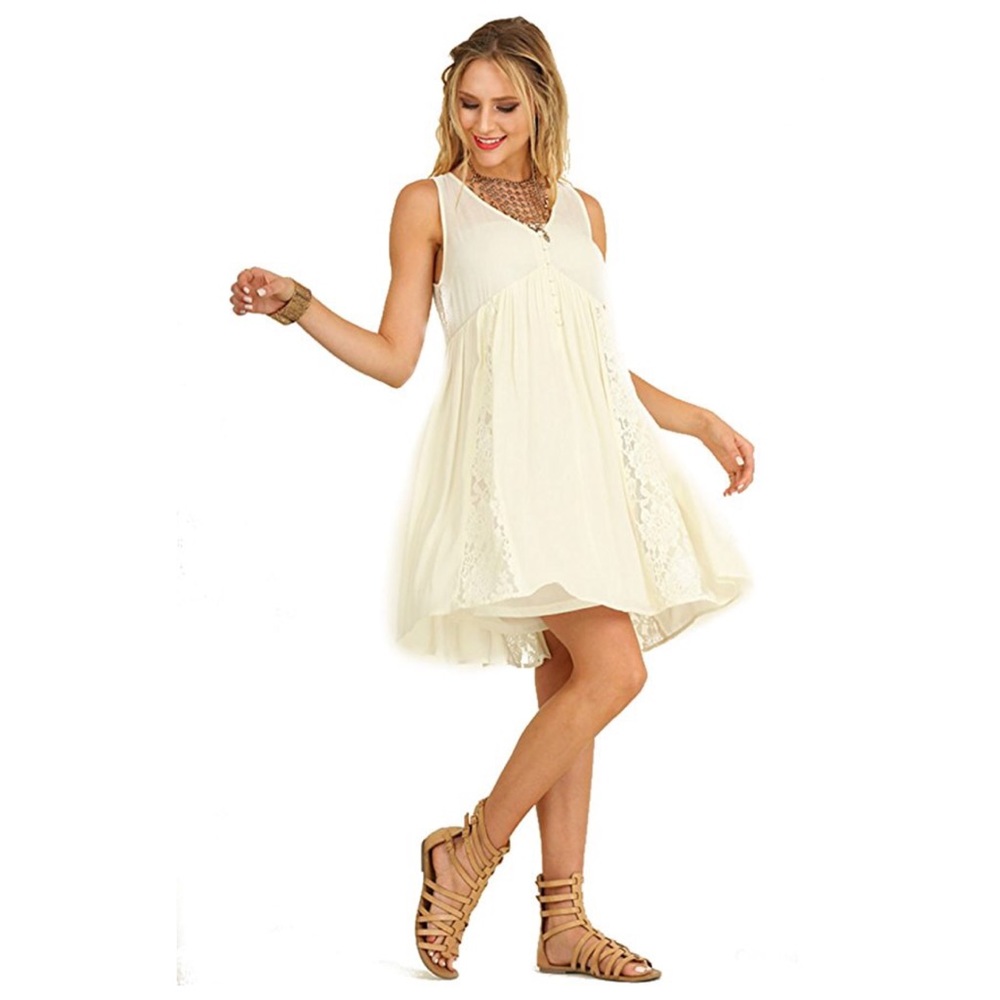 🔴FINAL SALE 🔴 BohemianA-Line Lace  Waist Dress