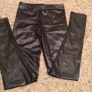 Pleather leggings black size s/m