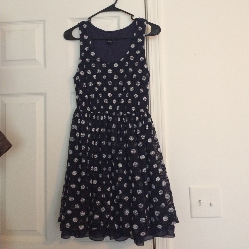 Cute Navy Polka Dot Dress