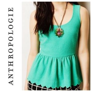 Postmark by Anthropologie Knit Peplum Top, XS