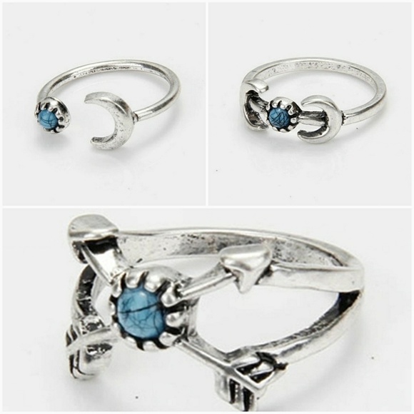 6PC Boho Turquoise Ring Set - Picture 3 of 5