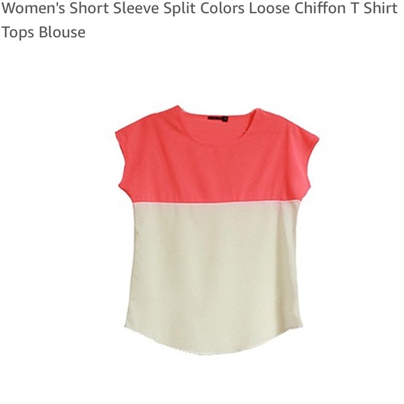🍉 Cute Neon Summery Chiffon Color-block Blouse 🍉 - Picture 8 of 8