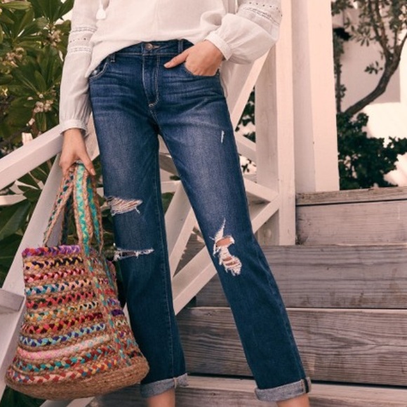 Paige "Brigitte" boyfriend skinny crop jeans - Picture 2 of 5