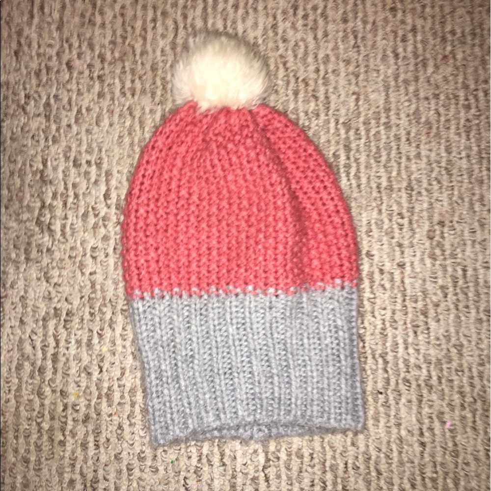 Pink and grey Old Navy toboggan.