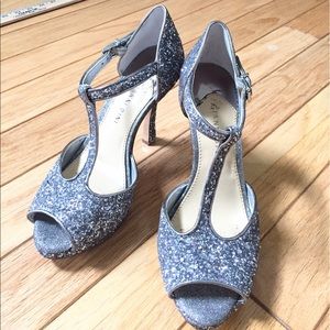 Gianni Bini Silver Glitter Heels