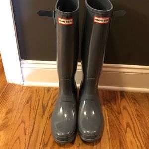 Tall Gray Hunter Boots size 8