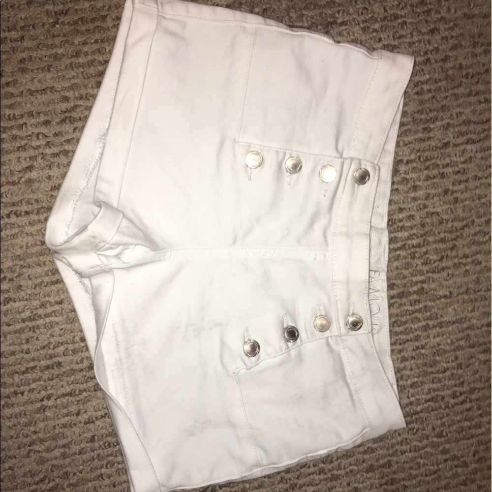 White sailor style shorts