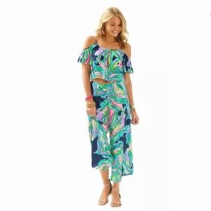 Lilly Pulitzer Posy Gaucho Crop Top Set - XXS