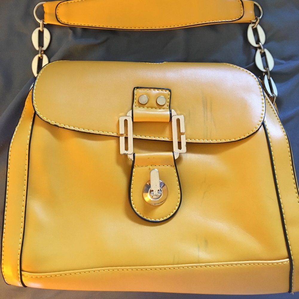 Yellow shoulder bag