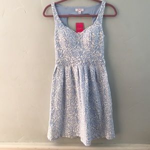 Candies Chambray Blue Sweetheart Neckline Dress