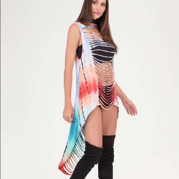 Tie-Dye Top high low very beautiful top. - Picture 4 of 4