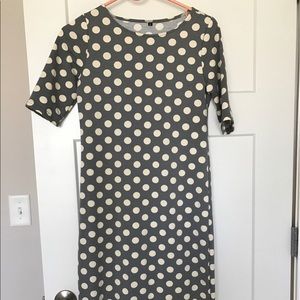 Boutique body con dress with polka dots