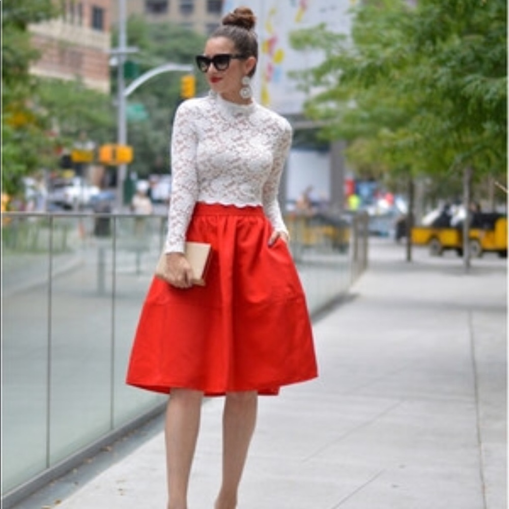 GET THE LOOK. Lace crop top