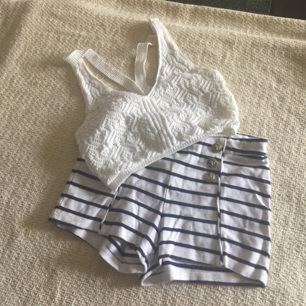 Forever 21 high waist sailor shorts!⚓️⚓️
