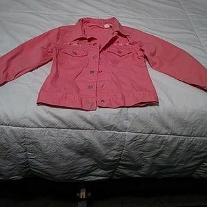 Coral Denim Jacket