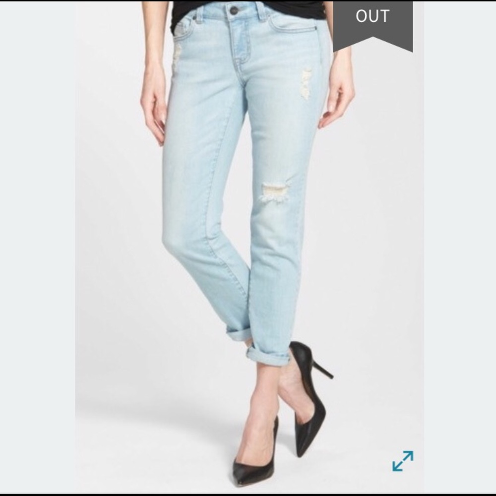 Nordstrom Halogen® Distressed Girlfriend Jeans