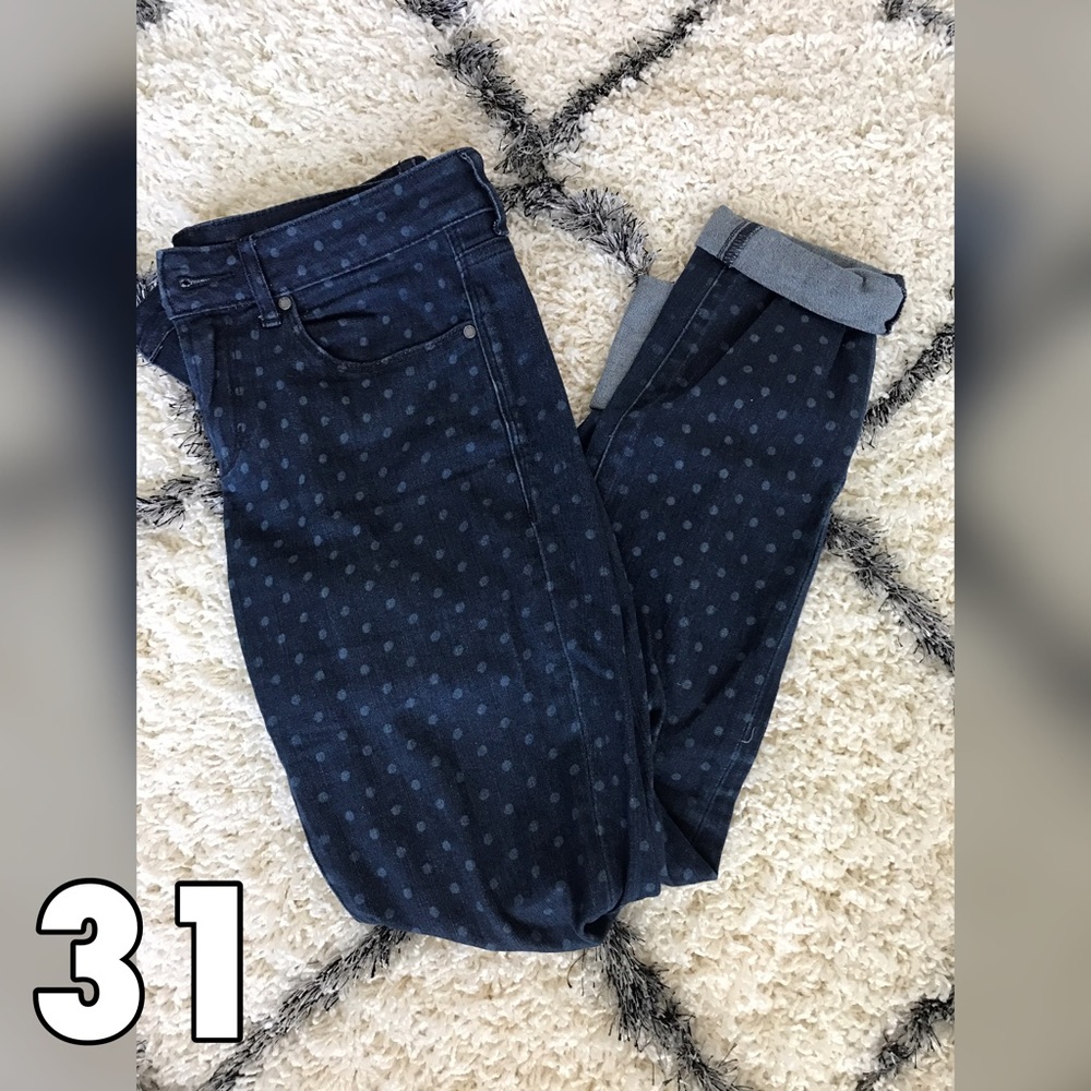 Nordstrom BP polka dot skinny jeans