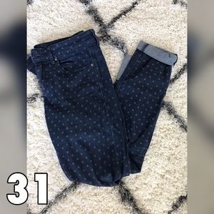 Nordstrom BP polka dot skinny jeans