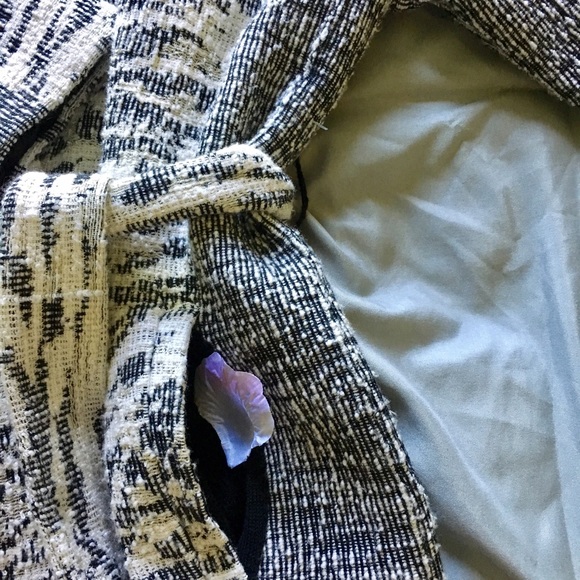 H&M Tweed Patterned Robe Coat XS - Picture 5 of 6