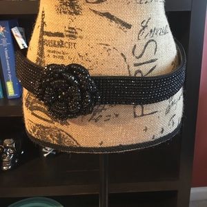 Black rhinestone belt