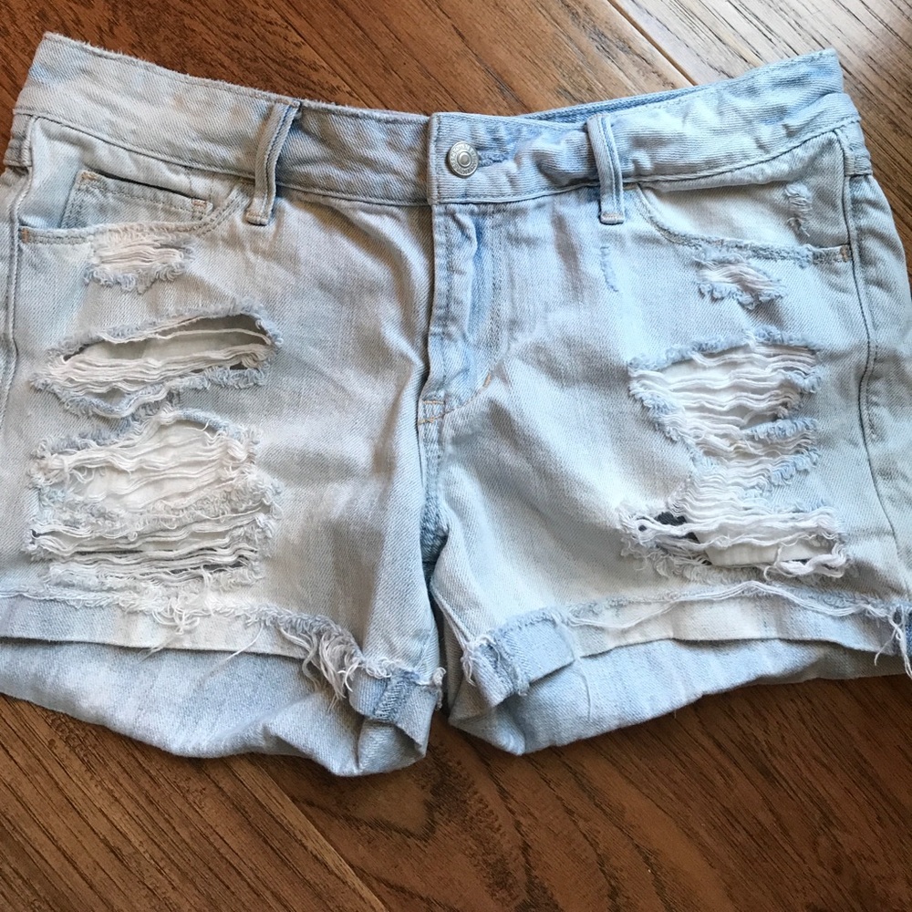 Low Rise Distressed A+F Shorts