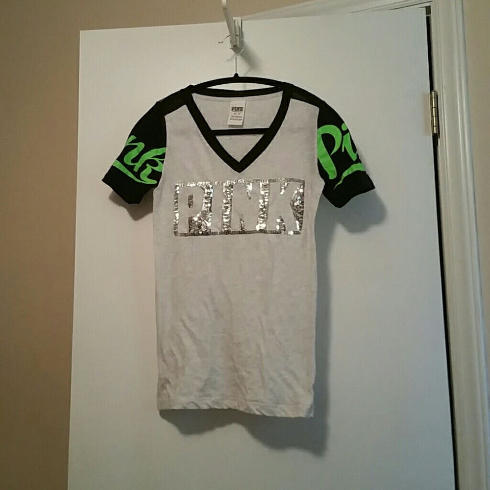 NWOT VS Pink Short Sleeve Shirt