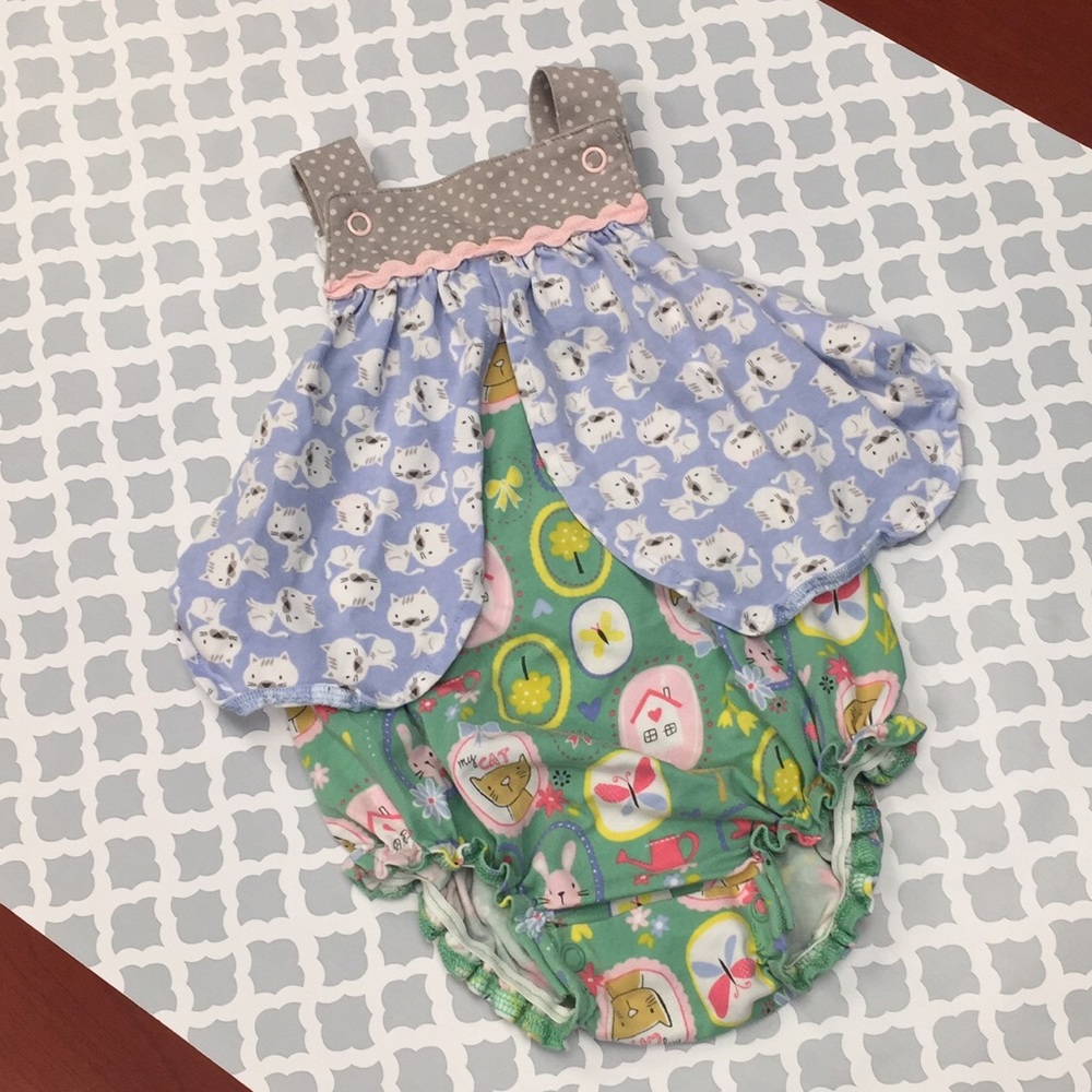 Matilda Jane Cats Bunnies Bubble Romper