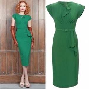 Vintage-Inspired Green Dress