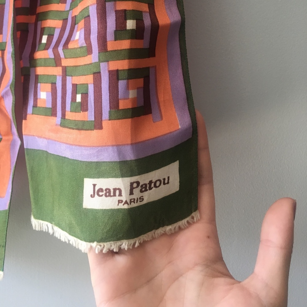 Vintage Jean Patou Paris Scarf