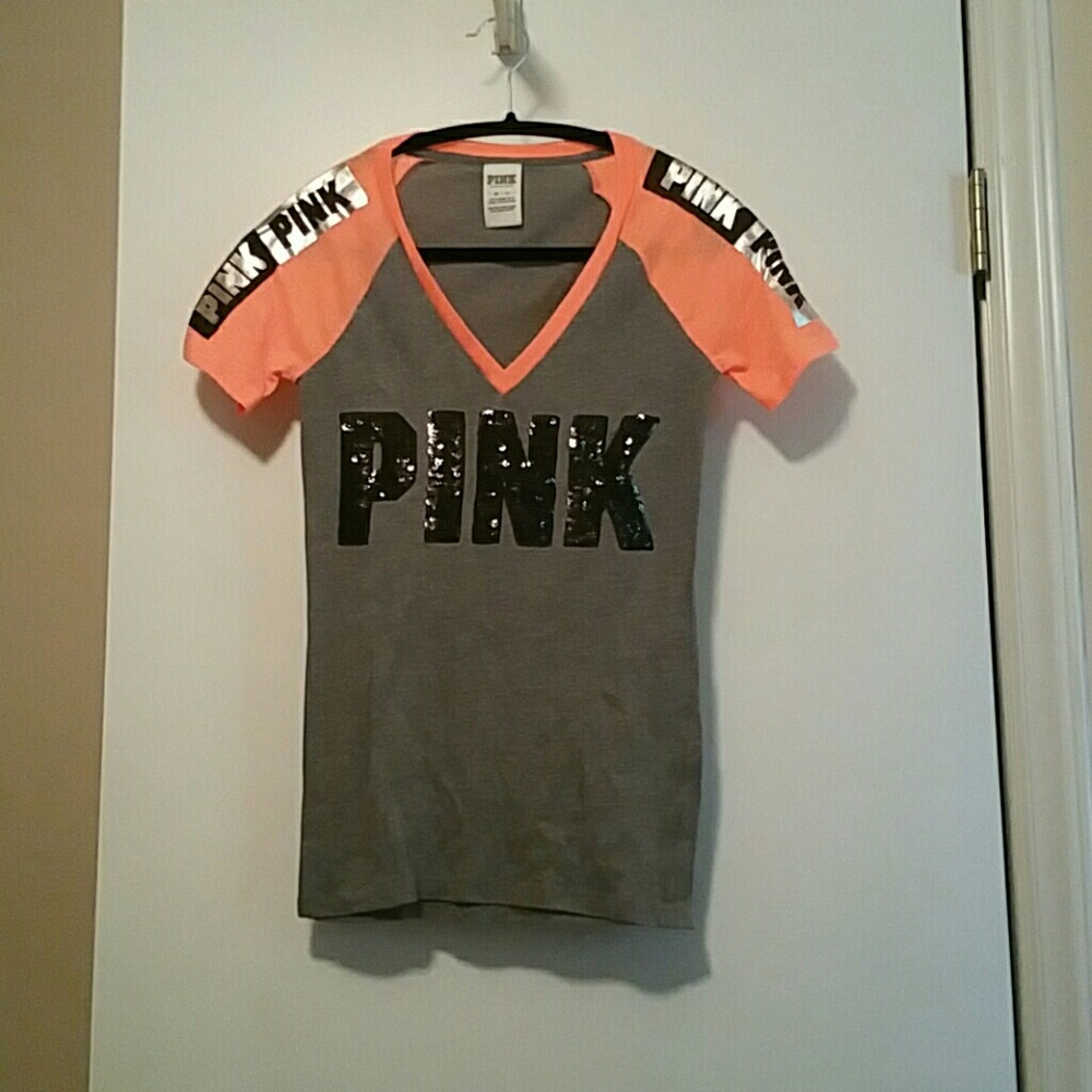 NWOT VS Pink Short Sleeve Shirt
