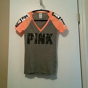 NWOT VS Pink Short Sleeve Shirt