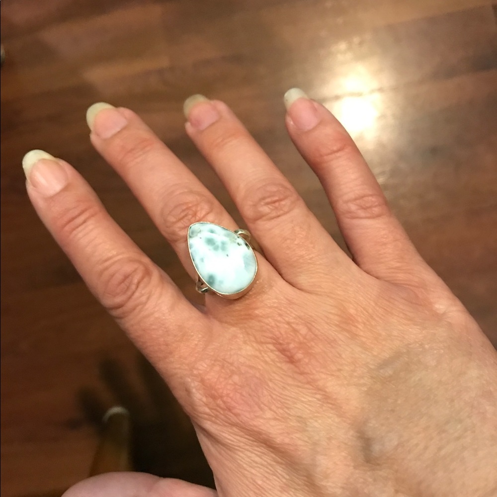 Sterling Silver Larimar ring - Picture 2 of 4