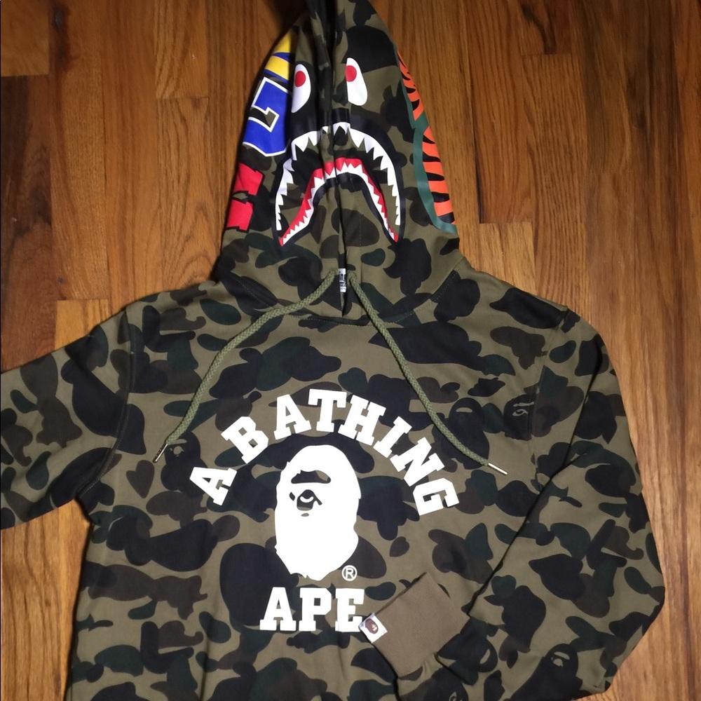 Bape 1st Camo Ape Head / Shark Pullover Hoodie